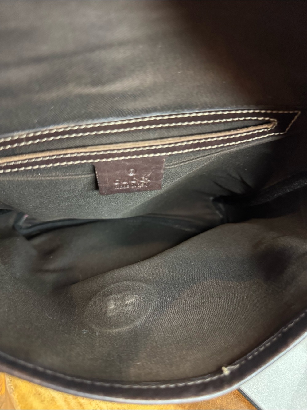 Gucci Tan & Dark Brown GG Canvas Crossbody Ba - Picture 11 of 16
